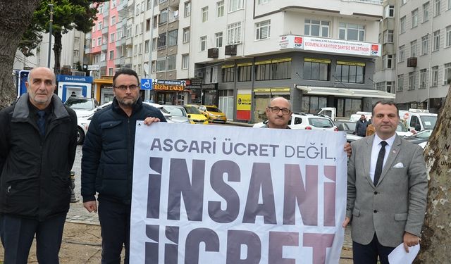 Sinop’ta Saadet Partisi’nden asgari ücret tepkisi