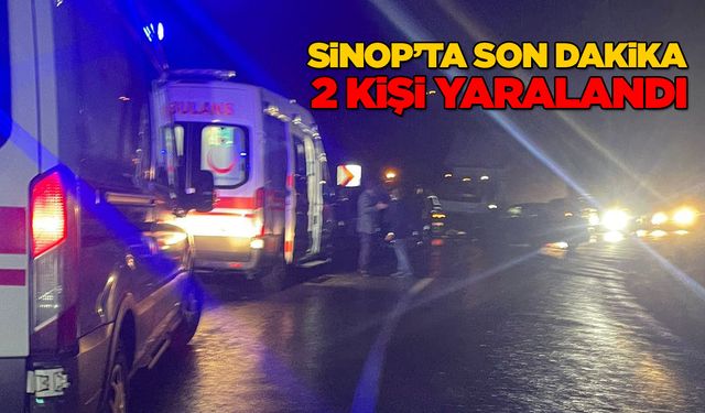 Sinop'ta otomobil kamyonun altına girdi