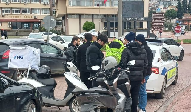 Sinop’ta trafik denetimleri devam ediyor