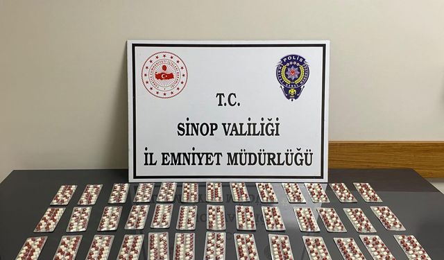 Sinop’ta 560 sentetik hap ele geçirildi