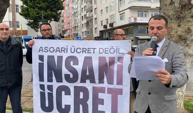 Sinop’ta Saadet Partisi’nden asgari ücret tepkisi