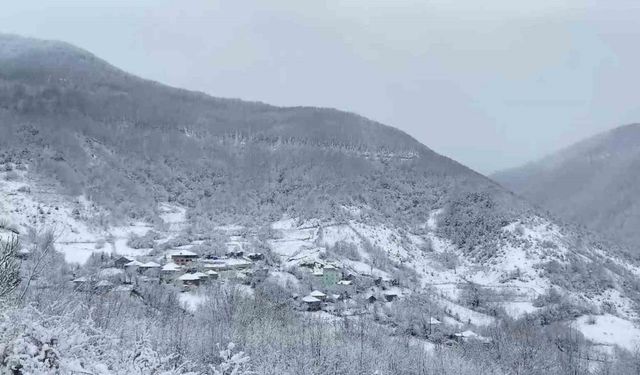 Sinop’un yüksek kesimleri beyaza büründü