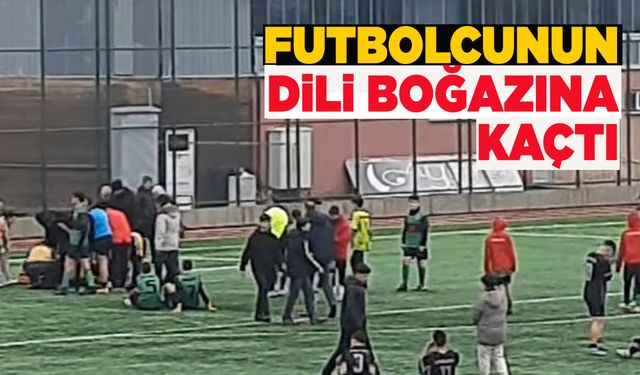 Sinop'ta futbol maçında korkutan anlar