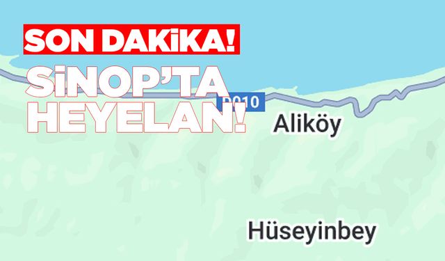 Sinop’ta heyelan meydana geldi