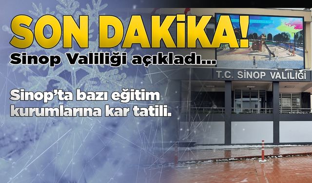 Sinop’ta bazı eğitim kurumlarına kar engeli