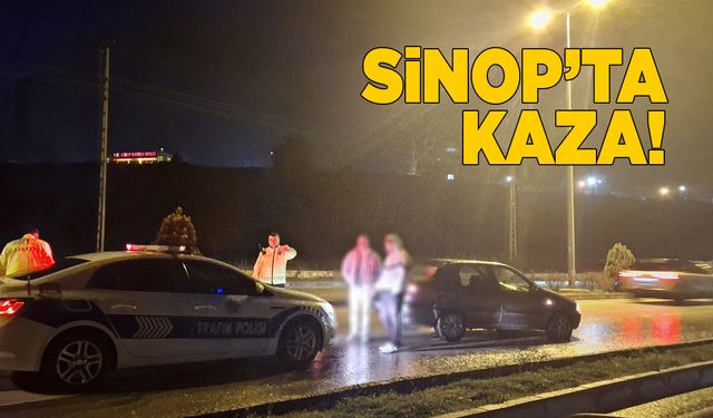 Trafik kazası maddi hasarla atlatıldı