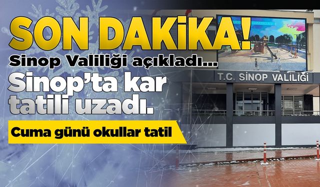 Sinop ili genelinde eğitime kar tatili