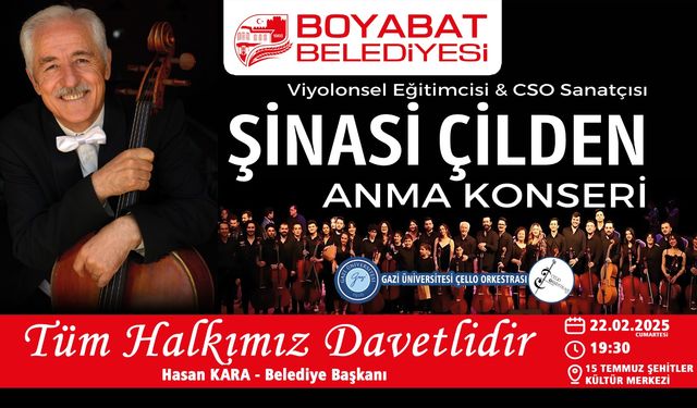 Şinasi Çilden anısına konser verilecek