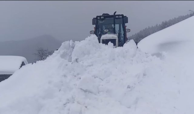 Giresun’da karla mücadele sürüyor