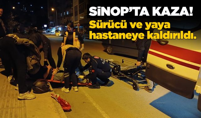 Motosikletli kurye kadına çarptı