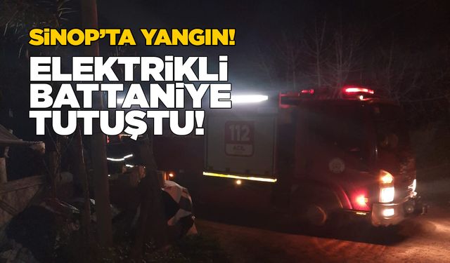 Sinop’ta elektrikli battaniye yangını