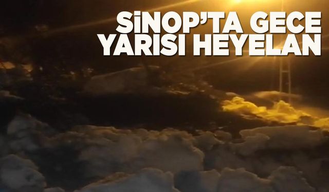 Sinop’ta heyelan: Yol ulaşıma kapandı!