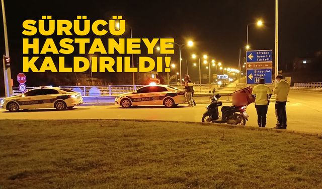 Sinop'ta motosiklet sürücüsü yaralandı