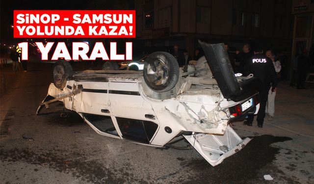 Samsun'da otomobil devrildi: 1 yaralı