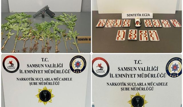 Samsun'da narkotik operasyonunda 4 şüpheli yakalandı
