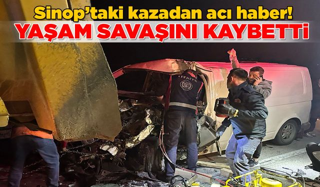 Sinop'ta trafik kazası can aldı