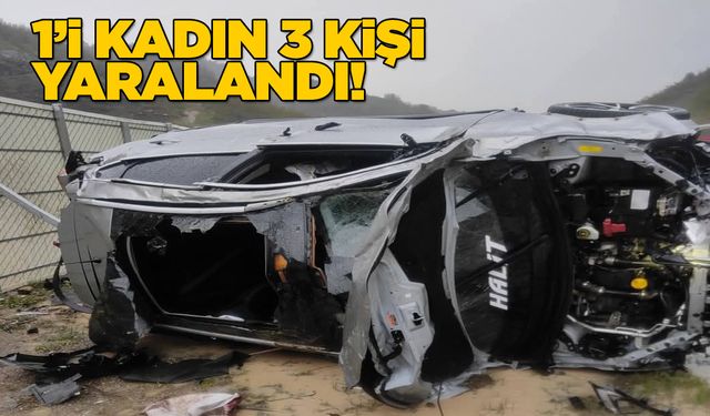 Sinop’ta yağışlı hava kaza getirdi