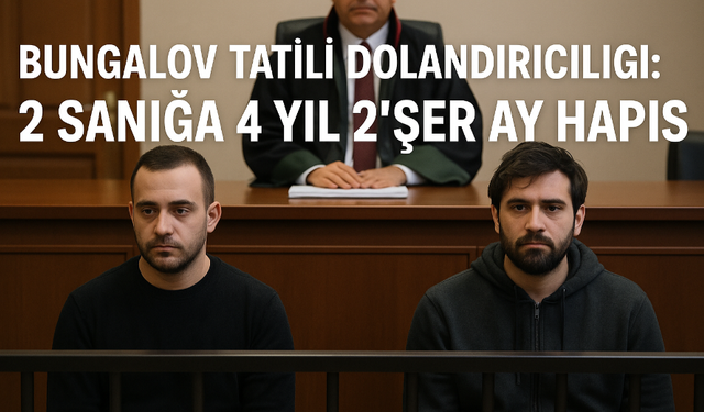 Bungalov tatili dolandırıcılığı: 2 sanığa 4 yıl 2’şer ay hapis