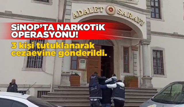 Sinop’ta narkotik operasyonu: 3 şahıs tutuklandı