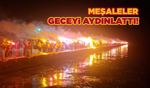 Sinop’ta sarı-kırmızılı şampiyonluk kutlaması