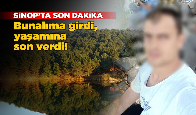 Sinop’ta bir kişi kendini ağaca astı