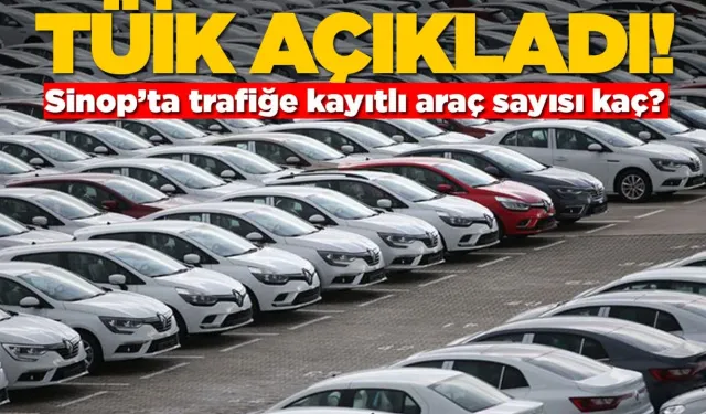 Sinop’ta trafiğe kayıtlı taşıt sayısı açıklandı