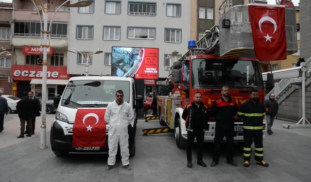 İlçeye hibe edilen araçlar törenle hizmete girdi
