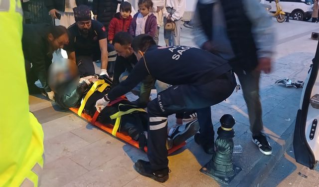 Sinop'ta otomobil motosikletle çarpıştı: 1 Yaralı