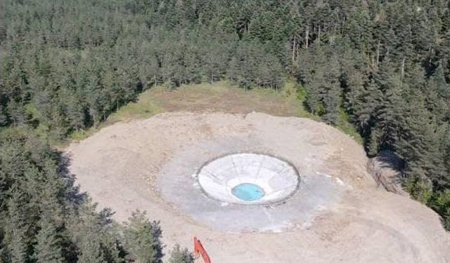 İlçede yangın havuzu ve helikopter pisti inşaatı sürüyor
