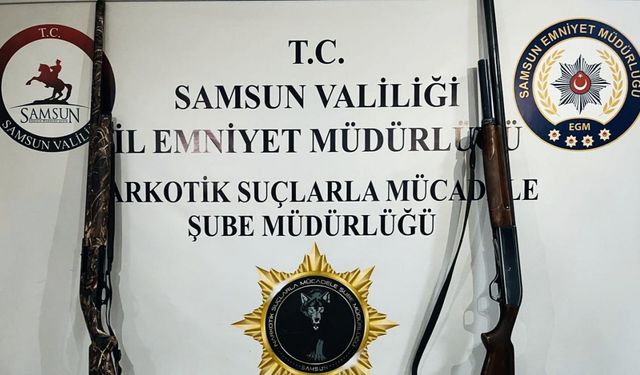 Samsun’da 5 tabanca ele geçirildi
