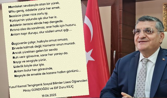 Vali Özarslan’a akrostişli şiir sürprizi
