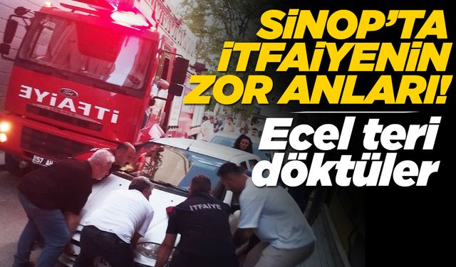 Sinop'ta itfaiye ekipleri ecel teri döktü