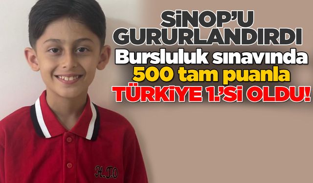 Sinoplu öğrenci merkezi sınavda Türkiye birincisi oldu