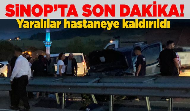 Hafif ticari araç bariyerlere çarptı