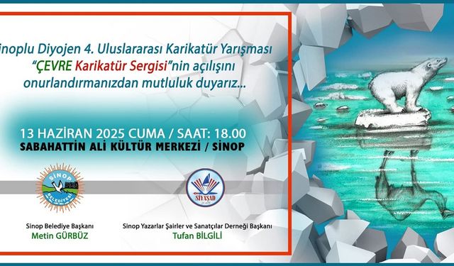 Uluslararası karikatürler Sinop'ta sergilenecek