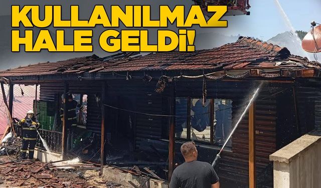 Sinop’ta yanan fabrikanın son hali görüntülendi