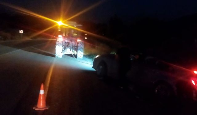 Sinop'ta otomobil su kanalına kaydı