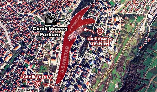 Canik Belediyesine ait Macera Parkı'na doğaya zarar verilmiyor