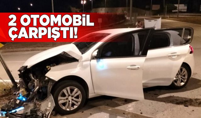 İki otomobilin çarpıştığı kazada 1 kişi yaralandı