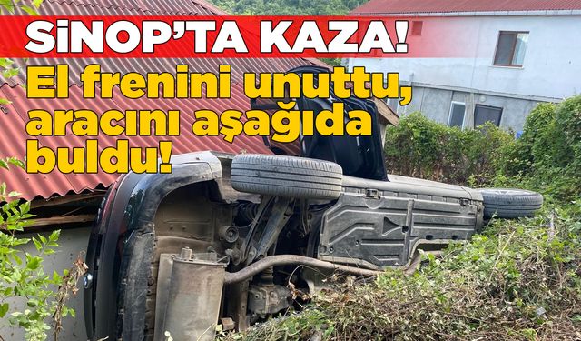 Otomobil evle duvar arasına düştü