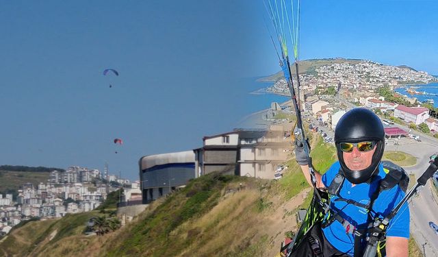 Sinop semalarındaki yamaç paraşütleri şaşırttı