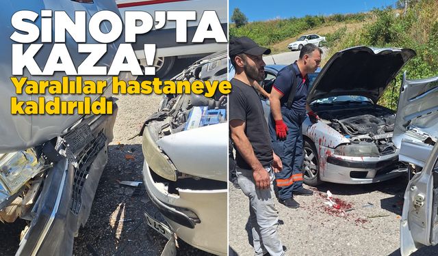 Sinop’ta korkutan kaza: 5 kişi yaralandı