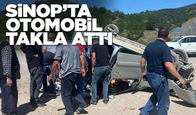 Otomobil takla attı, 3 kişi yaralandı