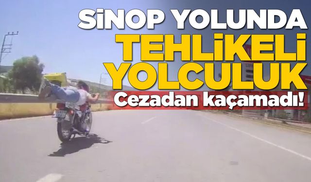 Motosikletin üzerine yattı, cezadan kaçamadı