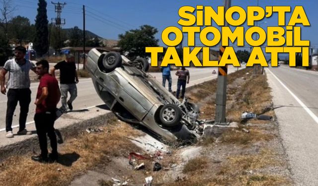 Sinop'ta kaza: Sürücü yaralandı