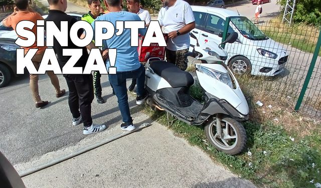 Sinop’ta kaza: Motosiklet ve otomobil çarpıştı