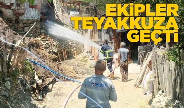 Sinop’ta ahır yangını