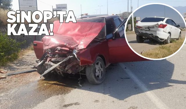 İki otomobil çarpıştı: 3 yaralı