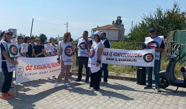 Sinop’ta sağlık emekçilerinden KÇP protestosu