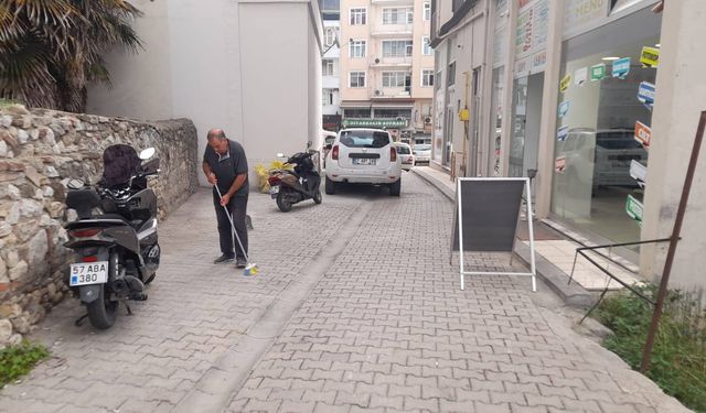 Sinop'ta esnaftan çevre bilincine örnek davranış